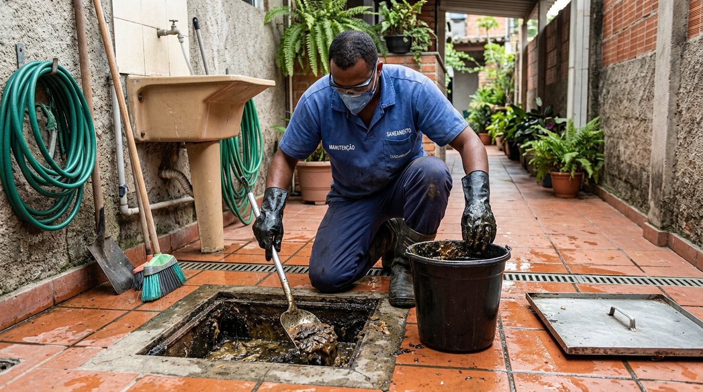 Limpeza de Caixa de Gordura Comercial em Campo Grande‑MS